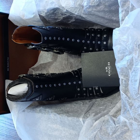 Coach Phoebe Studded Leather Bootie NIB 5B - Picture 5 of 10